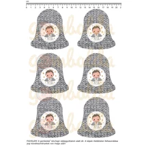 Mintás barkácsfilc - cuki fiú angyalka - harang Mintás barkácsfilc - cuki fiú angyalka - harang