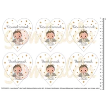 Mintás barkácsfilc - cuki fiú angyalka szürke - unoka Mintás barkácsfilc - cuki fiú angyalka szürke - unoka