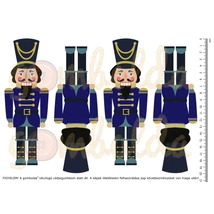 Mintás barkácsfilc - diótörő - kék - 2 pár