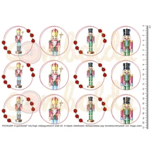 Mintás barkácsfilc - diótörők - körökben