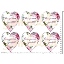 Mintás barkácsfilc - Édesanyámnak szeretettel - festett virágos szív