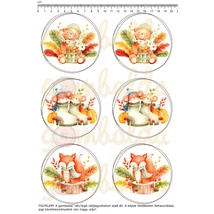 Mintás barkácsfilc - festett ősz - állatok nagyban Mintás barkácsfilc - festett ősz - állatok nagyban