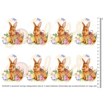 Mintás barkácsfilc - festett nyuszik tojásokon