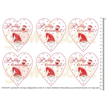 Mintás barkácsfilc - karácsonyi manók Boldog karácsonyt! szívekben Mintás barkácsfilc - karácsonyi manók Boldog karácsonyt! szívekben