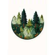 Mintás barkácsfilc - hímzett erdő hímzőkeretbe Mintás barkácsfilc - hímzett erdő hímzőkeretbe