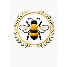 Mintás barkácsfilc - hímzett méhecske hímzőkeretbe Mintás barkácsfilc - hímzett méhecske hímzőkeretbe