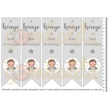 Mintás barkácsfilc - könyvjelző - cuki fiú angyalka