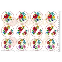 Mintás barkácsfilc - kalocsai körök Mintás barkácsfilc - kalocsai körök