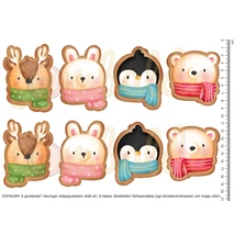 Mintás barkácsfilc - karácsonyi sütik - állatok