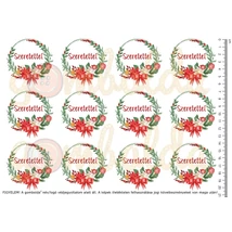 Mintás barkácsfilc - karácsonyi koszorúk - szeretettel