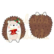 Panama szövet formapárna panel - nagy karácsonyi süni