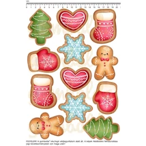 Mintás barkácsfilc - színes karácsonyi sütik