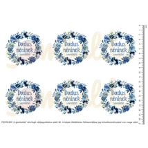 Mintás barkácsfilc - kék virágos koszorú - dadus néninek Mintás barkácsfilc - kék virágos koszorú - dadus néninek