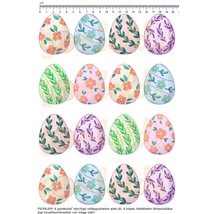 Mintás barkácsfilc - kézzel festett hímes tojások