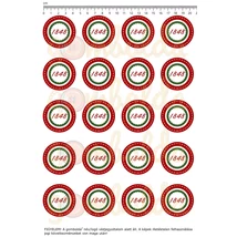 Mintás barkácsfilc - 2mm vastag kokárda alapok - 1848