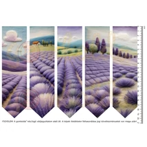 Mintás barkácsfilc - 2mm vastag könyvjelző alap - nemezelt hatású - levendulás Mintás barkácsfilc - 2mm vastag könyvjelző alap - nemezelt hatású - levendulás