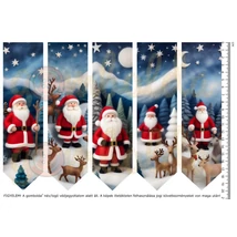 Mintás barkácsfilc - 2mm vastag könyvjelző alap - nemezelt hatású - Mikulás Mintás barkácsfilc - 2mm vastag könyvjelző alap - nemezelt hatású - Mikulás