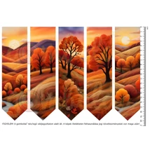 Mintás barkácsfilc - 2mm vastag könyvjelző alap - nemezelt hatású - ősz Mintás barkácsfilc - 2mm vastag könyvjelző alap - nemezelt hatású - ősz