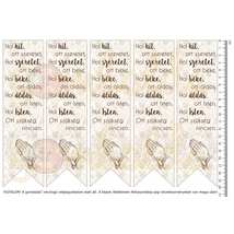 Mintás barkácsfilc - könyvjelző - Házi Áldás - shabby drapp alapon