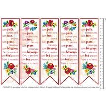 Mintás barkácsfilc - könyvjelző - House Blessing - kalocsai Mintás barkácsfilc - könyvjelző - House Blessing - kalocsai