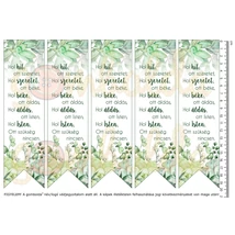 Mintás barkácsfilc - könyvjelző - Házi Áldás - pozsgások