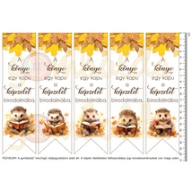 Mintás barkácsfilc - könyvjelző - bűbáj őszi sünik Mintás barkácsfilc - könyvjelző - bűbáj őszi sünik