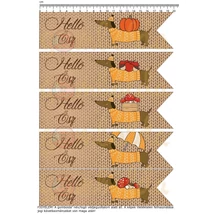 Mintás barkácsfilc - könyvjelző - cuki tacskók - ősz