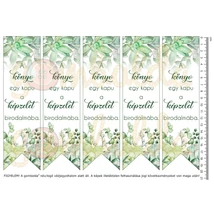 Mintás barkácsfilc - könyvjelző - A könyv egy kapu - pozsgások