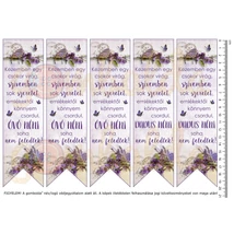 Mintás barkácsfilc - könyvjelző - Kezemben egy csokor virág - Óvó néni dadus néni - levendulás