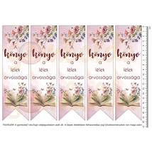 Mintás barkácsfilc - könyvjelző - virágos könyv