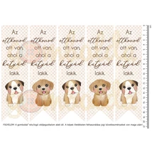 Mintás barkácsfilc - könyvjelző - kutyusok