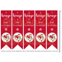 Mintás barkácsfilc - könyvjelző - karácsonyi lajhár