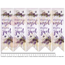 Mintás barkácsfilc - levendula mintás könyvjelző - Šťastná myseľ šťastný život