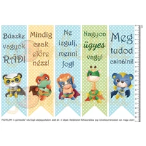 Mintás barkácsfilc - motivációs könyvjelző - szuperhősök
