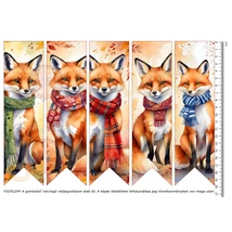 Mintás barkácsfilc - könyvjelző - őszi rókák Mintás barkácsfilc - könyvjelző - őszi rókák