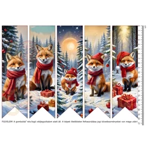 Mintás barkácsfilc - könyvjelző - téli rókák Mintás barkácsfilc - könyvjelző - téli rókák