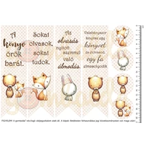 Mintás barkácsfilc - könyvjelző - Woodland Animals