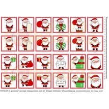 Mintás barkácsfilc - memória játék alap - DUPLA - cuki mikulás Mintás barkácsfilc - memória játék alap - DUPLA - cuki mikulás