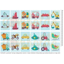 Mintás barkácsfilc - memória játék alap - DUPLA - járművek Mintás barkácsfilc - memória játék alap - DUPLA - járművek