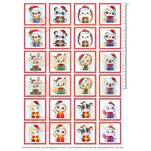 Mintás barkácsfilc - memória játék alap - DUPLA - karácsonyi állatok Mintás barkácsfilc - memória játék alap - DUPLA - karácsonyi állatok