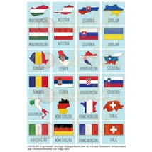 Mintás barkácsfilc - 2mm vastag memória játék alap - országok