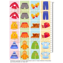 Mintás barkácsfilc - 2mm vastag memória játék alap - ruhák