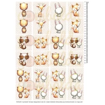 Mintás barkácsfilc - memória játék alap - DUPLA - Woodland Animals Mintás barkácsfilc - memória játék alap - DUPLA - Woodland Animals