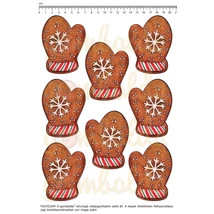 Mintás barkácsfilc - mézes kesztyűk színes cukormázzal Mintás barkácsfilc - mézes kesztyűk színes cukormázzal