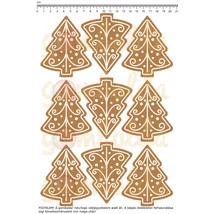 Mintás barkácsfilc - fenyő mézeskalács díszek Mintás barkácsfilc - fenyő mézeskalács díszek