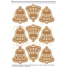 Mintás barkácsfilc - harang mézeskalács díszek