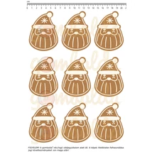 Mintás barkácsfilc - Mikulás mézeskalács díszek