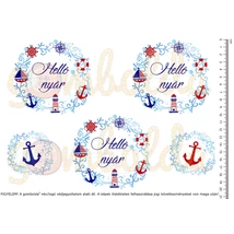Mintás barkácsfilc - navy - Helló nyár Mintás barkácsfilc - navy - Helló nyár