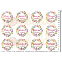 Mintás barkácsfilc - mezei virágos koszorú - nőnapra szeretettel