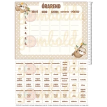 Mintás barkácsfilc - órarend - lajhár Mintás barkácsfilc - órarend - lajhár